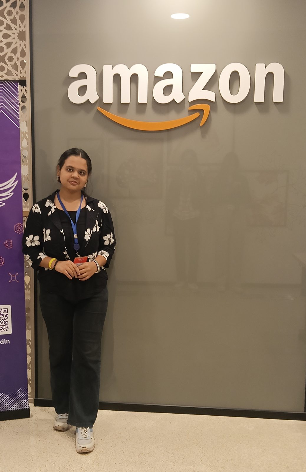 Divya at the Amazon office