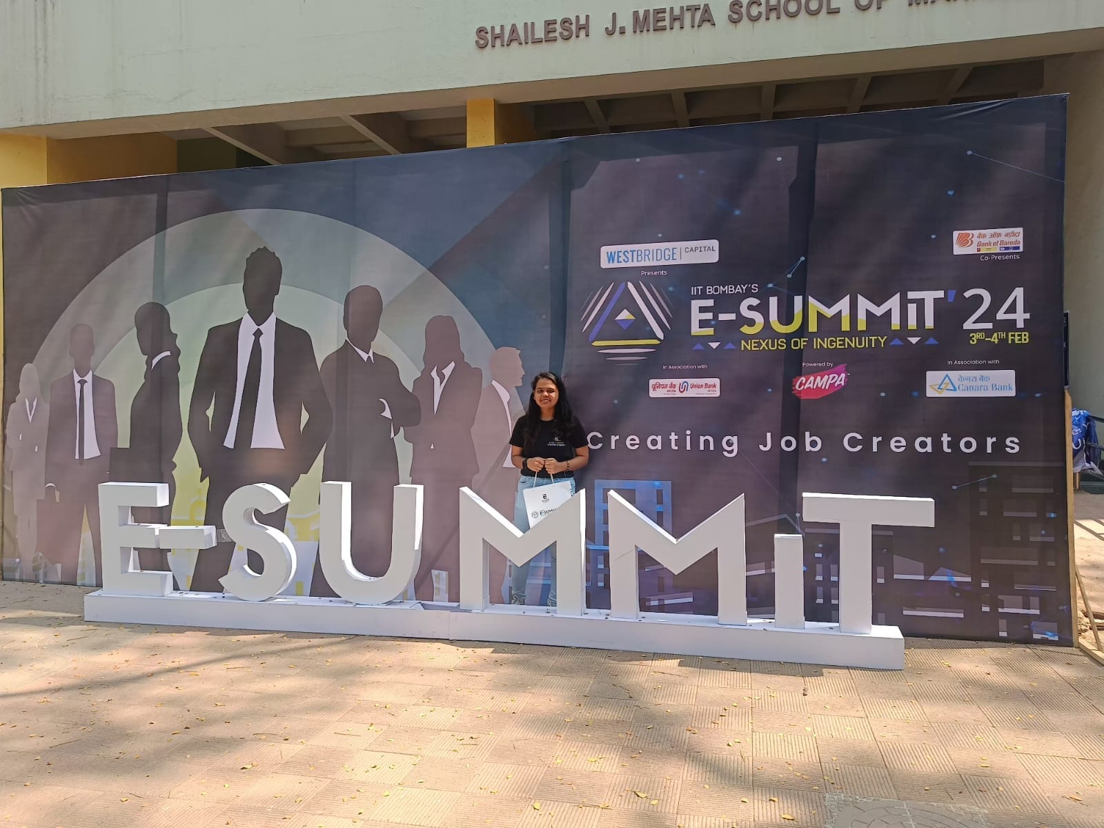 Divya at IIT Bombay's E-Summit