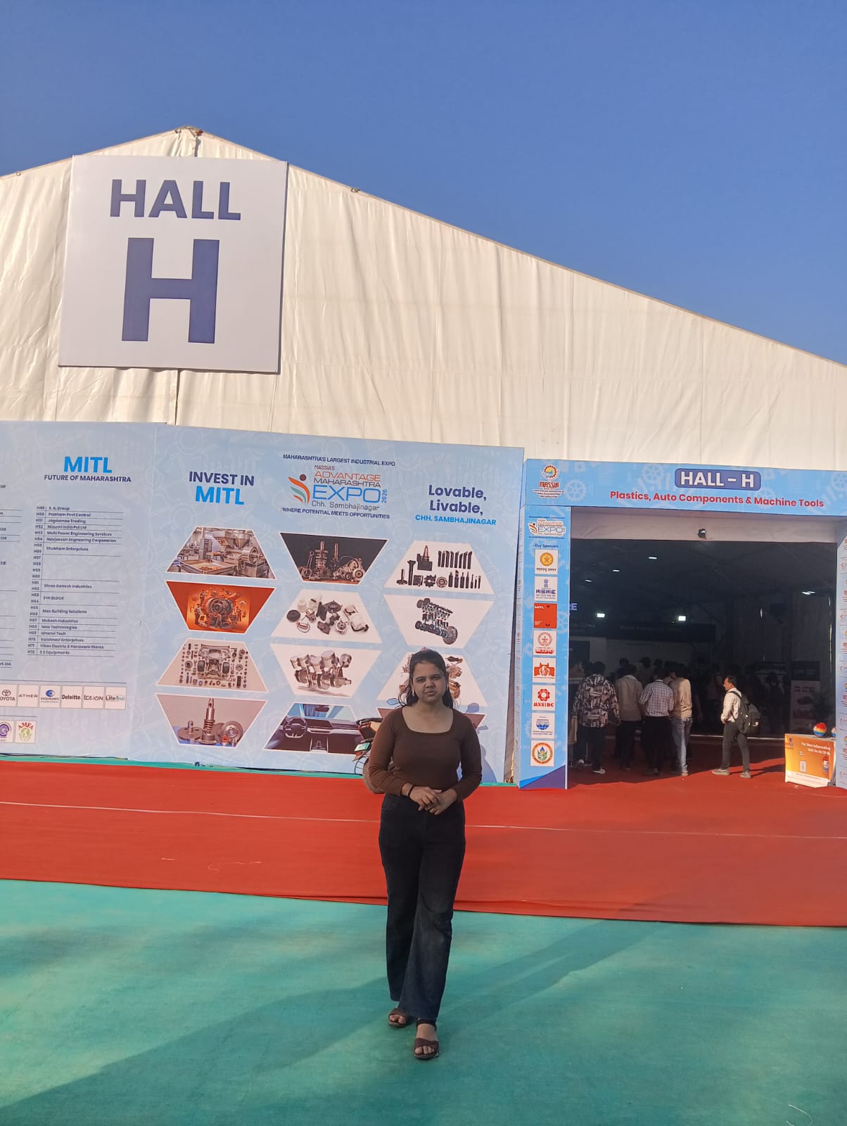 Divya representing SkyVision at the Startup Expo