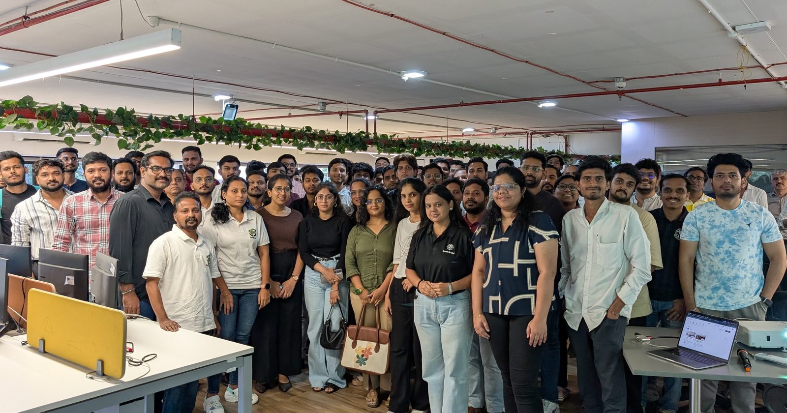 Group photo at a startup meetup in Pune