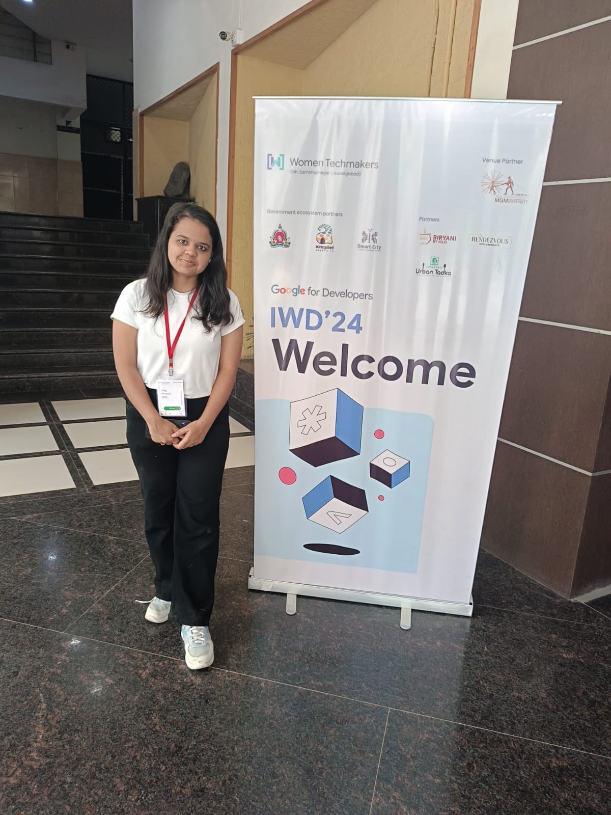Divya volunteering at Women Techmakers IWD'24